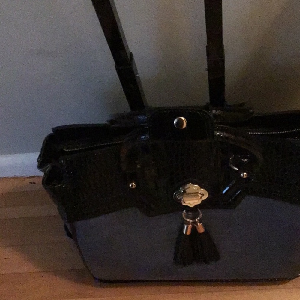 Rolling laptop bag with gussets for expansion.